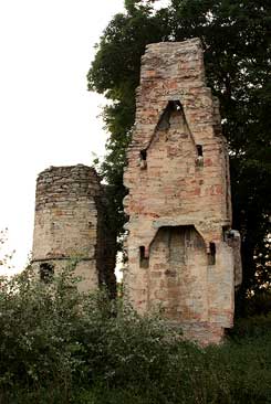  Bren, Kaminwand und Treppenturm der Niederburg von Osten. Foto: Eismann 2012