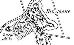 Die Anlage von Ringboke um 1870 (aus BuK Bren 1926, S. 26)