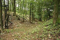  Altenbeken, Deiersnacken, Blick auf den Abschnittsgraben von Nordosten. Foto: Eismann 2012