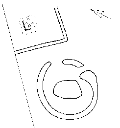 Warburg, Turmburg und Motte der Asseler Burg nach den Luftbildern (aus Berenger 1989, S. 88 Abb. 103)