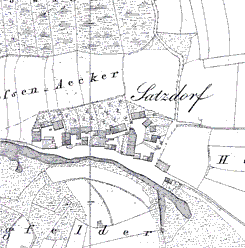 Lageplan des Schlosses nach dem Urkataster NO 52.36 von 1830