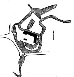  Plan von Haus Hange im Jahr 1875 (aus vom Bruch S. 149)