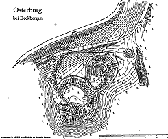  Plan der Osterburg bei Deckbergen (aus Heine 2000, S. 64)