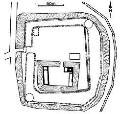  Plan von Burg Wittlage (aus Poppe  1979, S. 144)