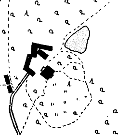 Plan von Haus Honeburg (aus Warnecke 1985, S. 190)