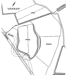  Plan der Moorburg (aus Friederichs 2000, S. 192, Abb. 2)