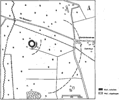 Lageplan des Heidenwalles, Umzeichnung V. Robert, aus: Heine 1995, S. 164.