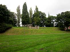 Der Burgberg in Wildeshausen mit Denkmal, Gesamtansicht, Foto Frank Both, Okt. 2015