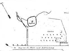 Burgstelle Stumpenhusen 1855 (aus Last 1983, Abb. 3)