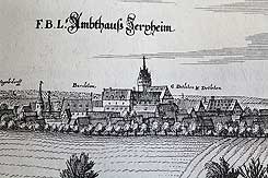 Kupferstich der Anlage von Merian aus dem Jahre 1653