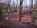 Blick vom westlichen auf den stlichen Burghgel. Foto Frank Both, Dez. 2015.