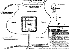 Skizze von Burg Mandelsloh (aus v. Mandelsloh 1898, Abb. 7)