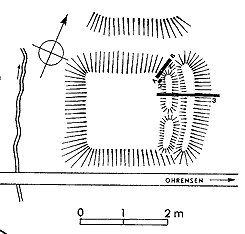 Plan der Ohrensburg (aus Weidemann 1976, S. 172)