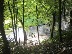 Blick auf den sdlichen Graben vom Wall aus. Foto Frank Both, Okt. 2016.