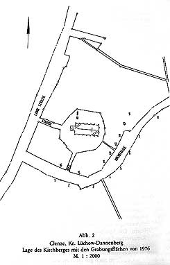 B. Wachter, Die Probegrabung auf dem Kirchberg in Clenze, Kreis Lchow-Dannenberg im Jahre 1976 (Nachrichten aus Niedersachsens Urgeschichte 46), 1977, S. 291306;