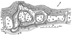 Plan der Anlage auf dem Burghagen (aus Tode 1958, S. 100)