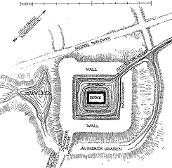 Plan der Grenzlerburg (aus Kiecker, Borchers 1937, S. 90)