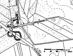 Skizze der Burg in Rhade (aus Hlsemann 1994, S. 107)