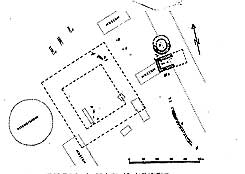 Plan der Ausgrabungsbefunde auf der Rotenburg (aus Tempel 1999, S. 185)