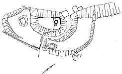 Grundriss der Burg Windhausen (aus Schultz 1958, S. 96)