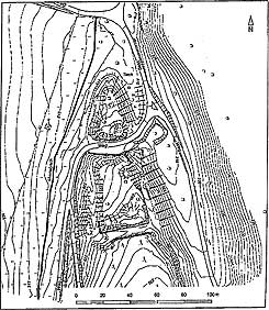 Plan der Burg Bodenhausen (aus Grote 2004, S. 124)