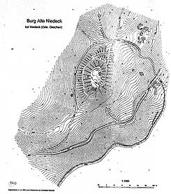 Plan der Burg Niedeck (aus Heine 2007, S. 73))