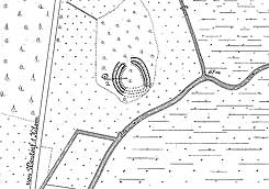 Plan der Dammburg bei Wentorf (aus Oppermann, Schuchhardt, Bl.  LXIII B) 