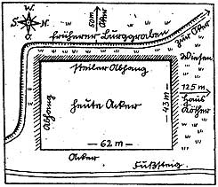 Plan des Burgplatzes auf dem Weinberg (aus Schultz 1987, S. 28)