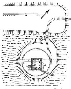 Plan der Bunder Burg (aus Schwarz 1989, Abb. 30)