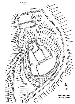 Plan der Burg Altenheideck (aus Kunstmann 1971, S. 100)