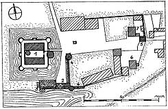 Grundriss der Burg Sommersdorf (aus Ramisch 1964, S. 115)