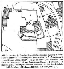 Grundriss von Schloss Neuendettelsau (aus Mller 1998, S. 321)