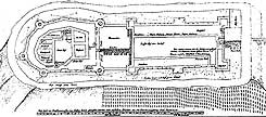 Grundriss der 1632 zerstrten Burg (aus Borchardt 2016, S. 521)