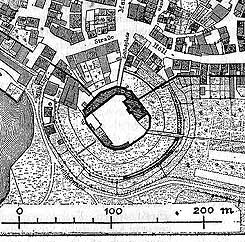 Lageplan des Schlosses (aus Gebessler 1962, S. 215)