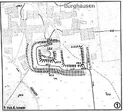 Grundriss der Motte in Burghausen (aus Dannheimer Hermann, Taf. 62)