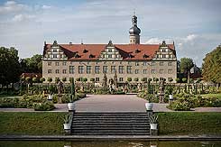 Gartenflgel mit Bergfried von Schloss Weikersheim. Foto von der Schlossverwaltung zur Verfgung gestellt.