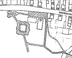 Die Zaunburg 1777 (aus Buseck 1986, S. 224)