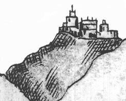 Schematische Ansicht aus einer Karte (17.Jh.), aus: Biesing, Drachenfelser Chronik (1980)